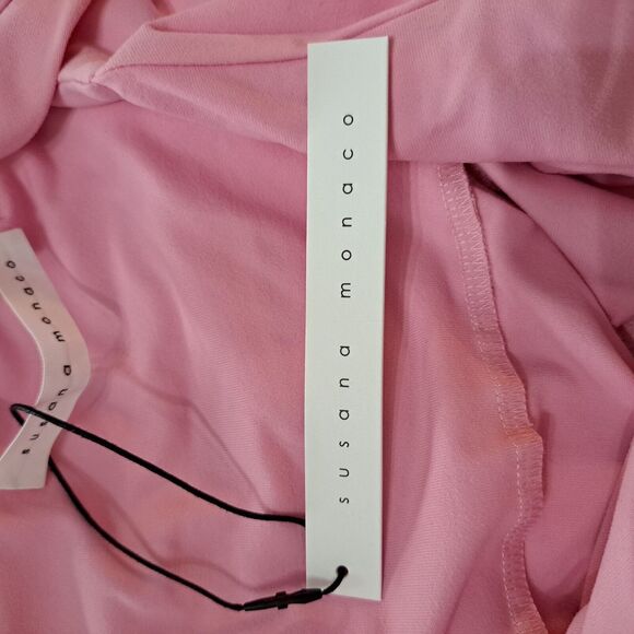 Revolve Susana Monaco One Arm Keyhole Dress In Ballerina Pink Stretchy Sz L New! - Picture 11 of 13